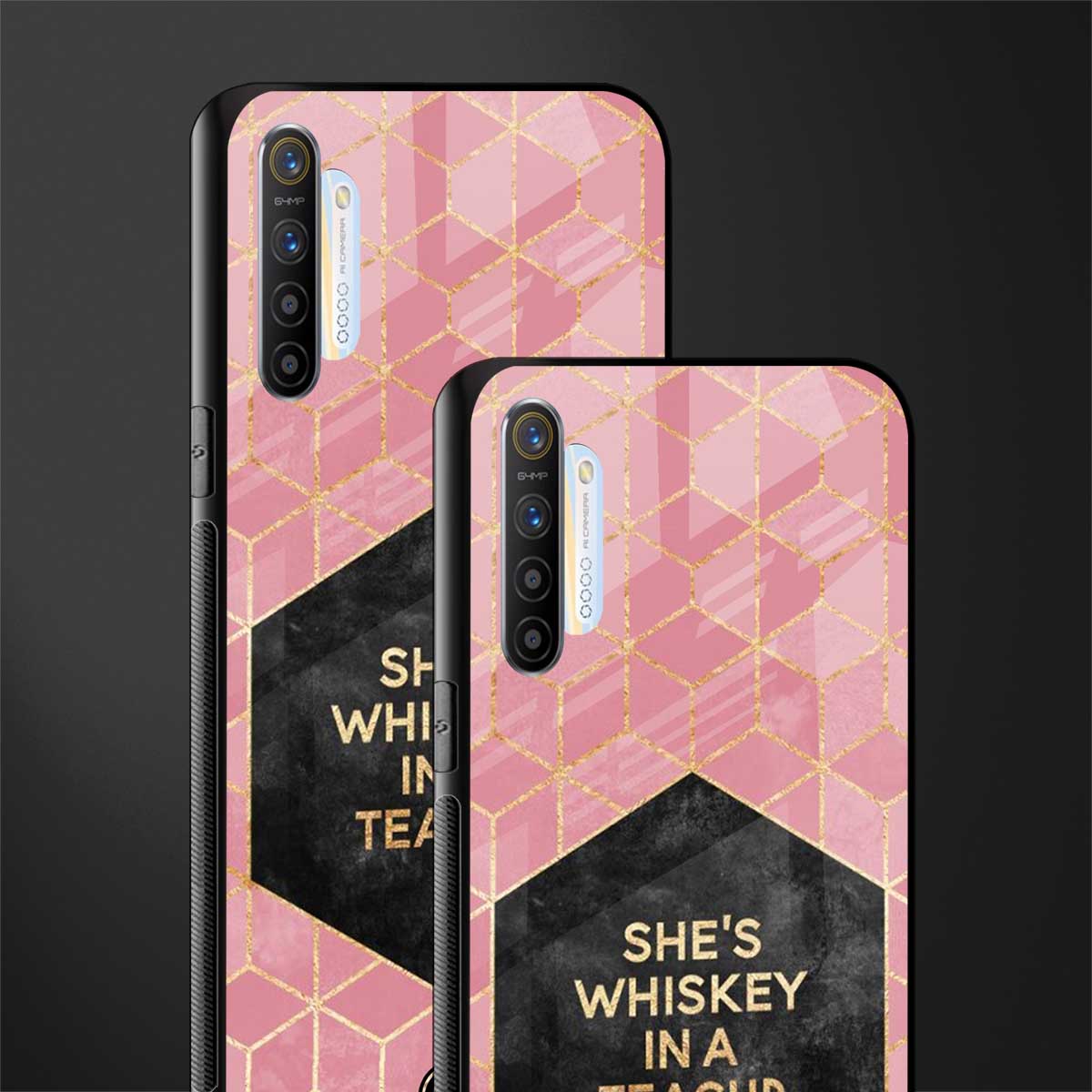 whiskey in a teacup glass case for realme x2 image-2