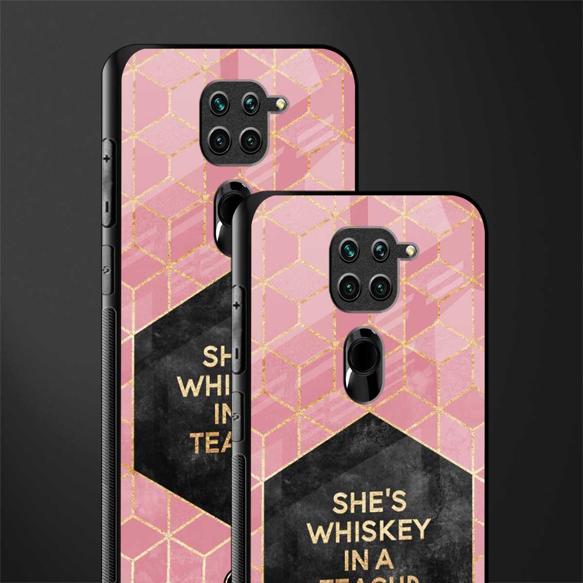 whiskey in a teacup glass case for redmi note 9 image-2
