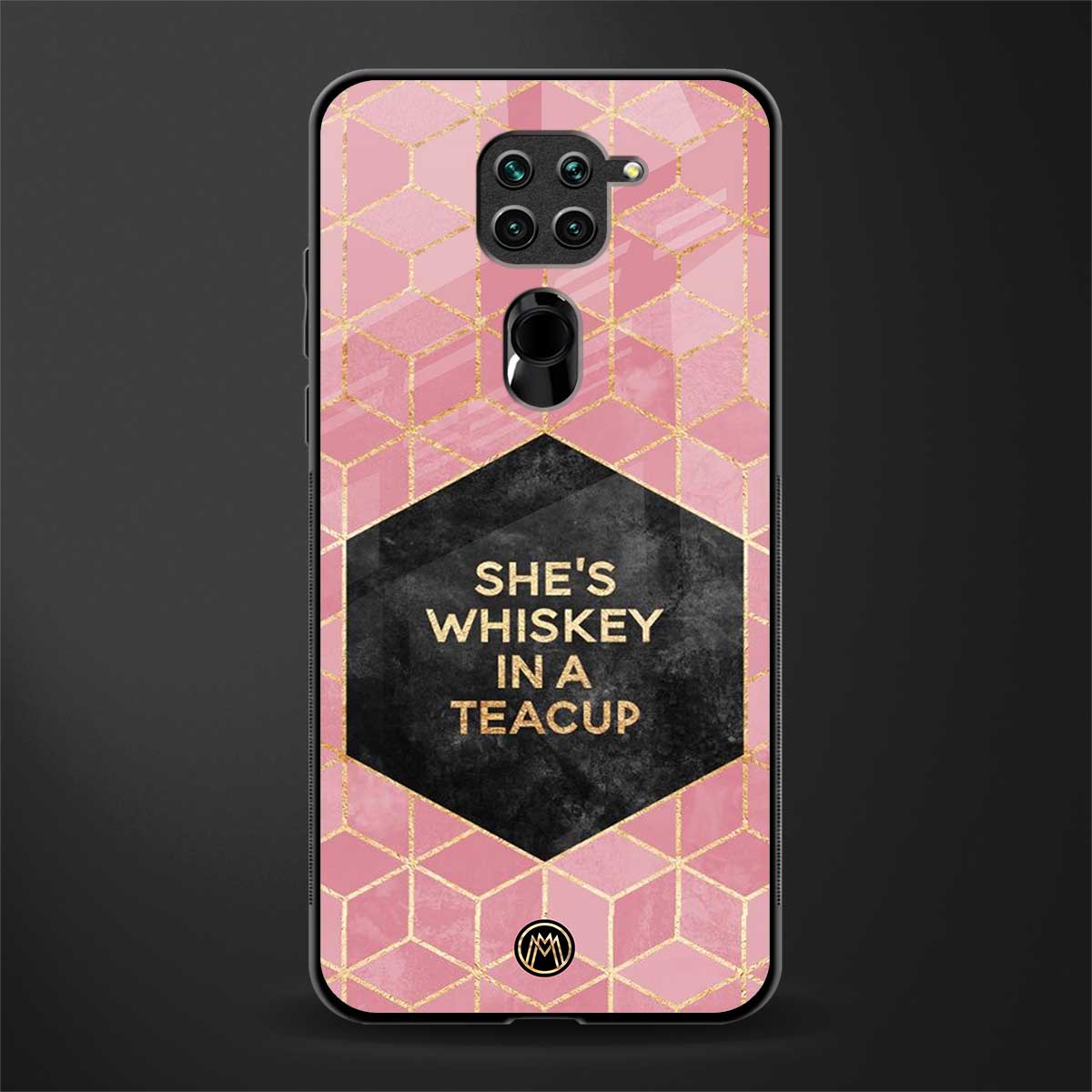 whiskey in a teacup glass case for redmi note 9 image