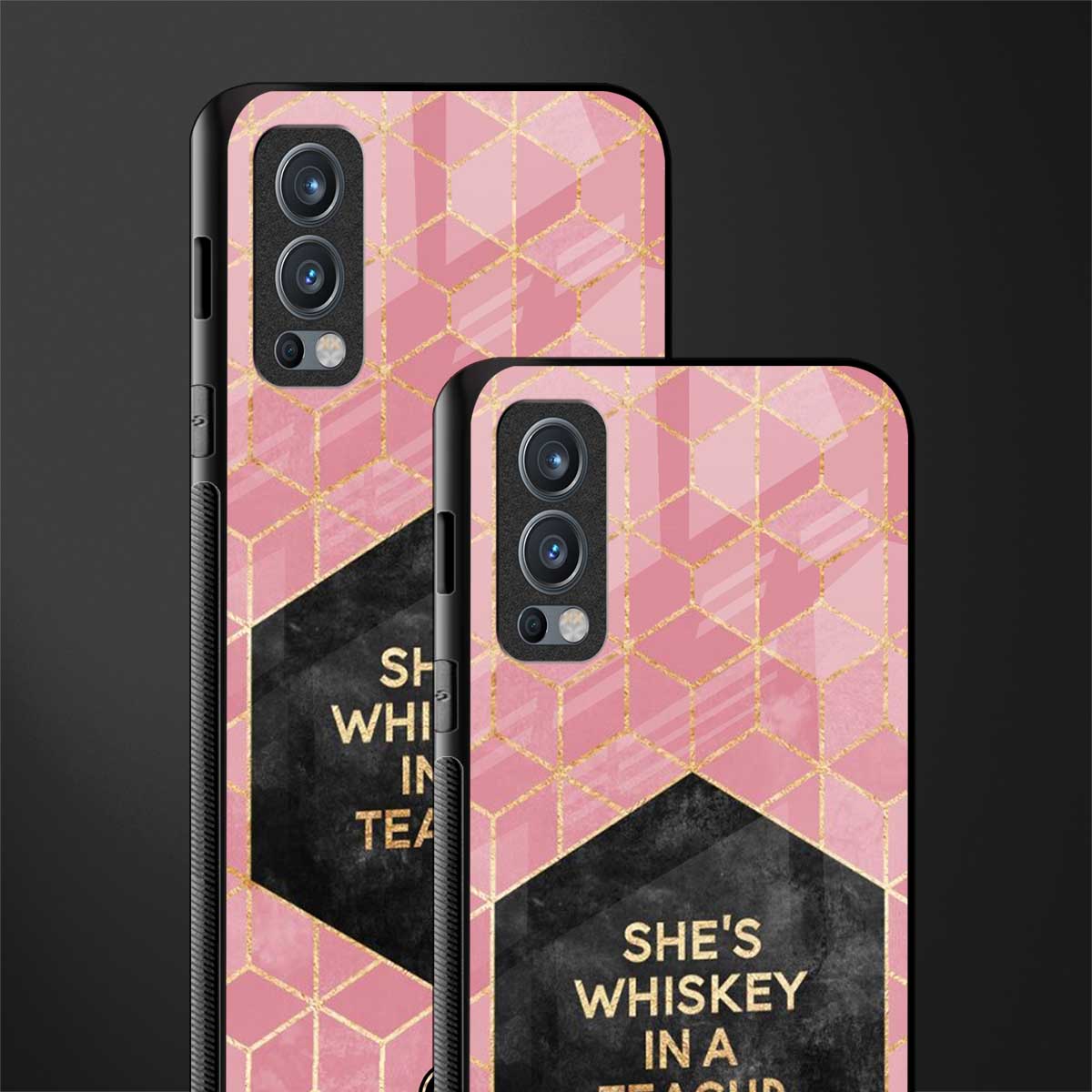 whiskey in a teacup glass case for oneplus nord 2 5g image-2