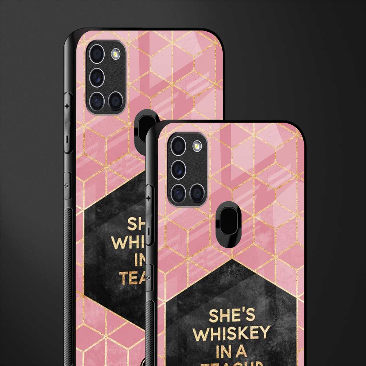 whiskey in a teacup glass case for samsung galaxy a21s image-2
