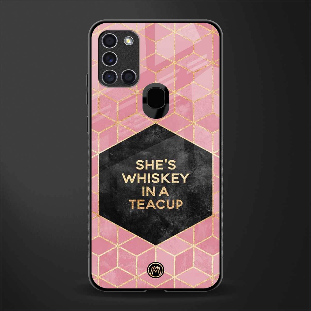 whiskey in a teacup glass case for samsung galaxy a21s image