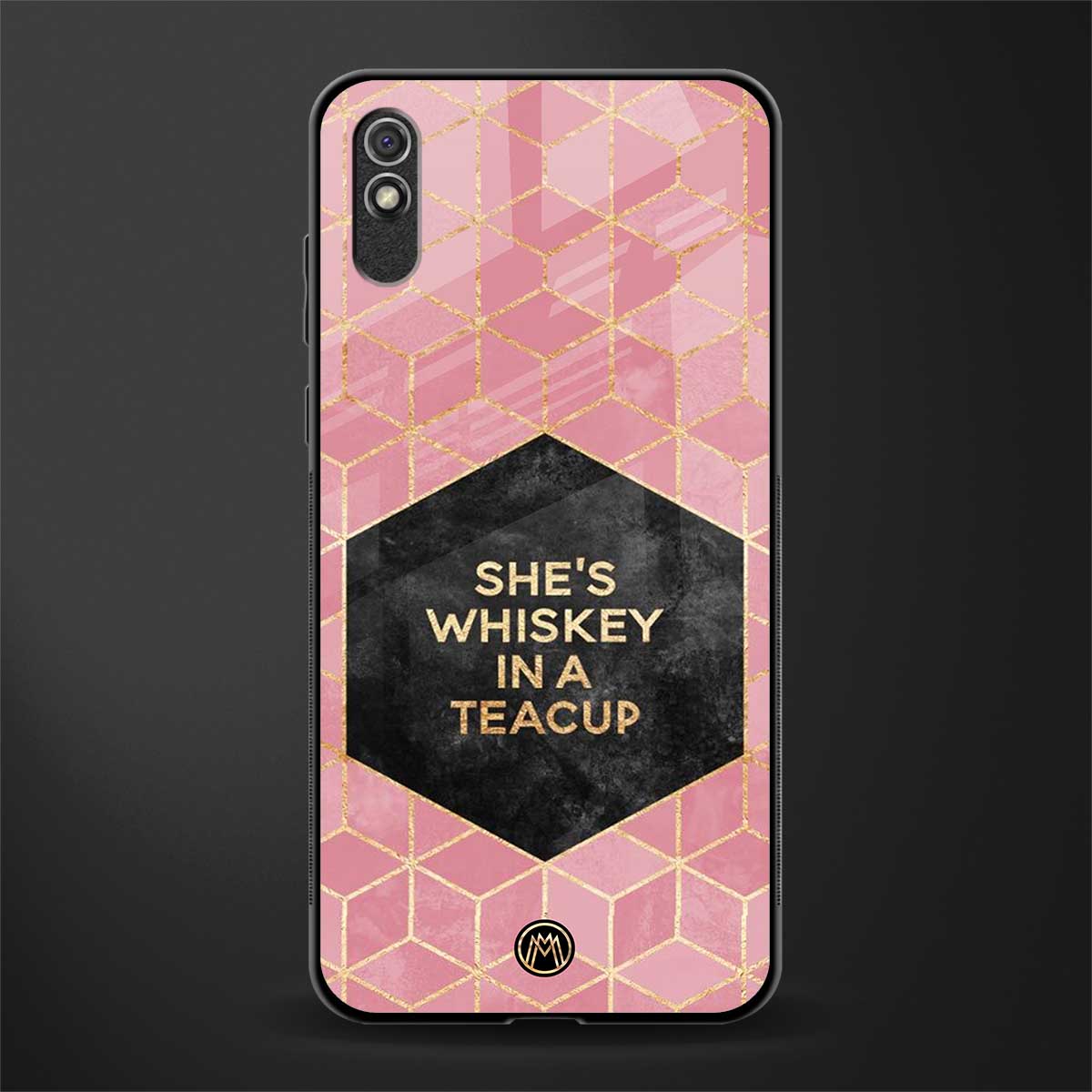 whiskey in a teacup glass case for redmi 9i image