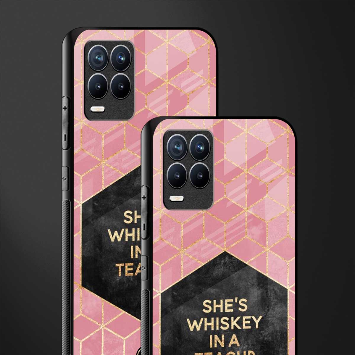 whiskey in a teacup glass case for realme 8 4g image-2