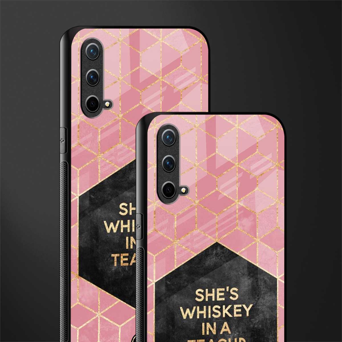 whiskey in a teacup glass case for oneplus nord ce 5g image-2