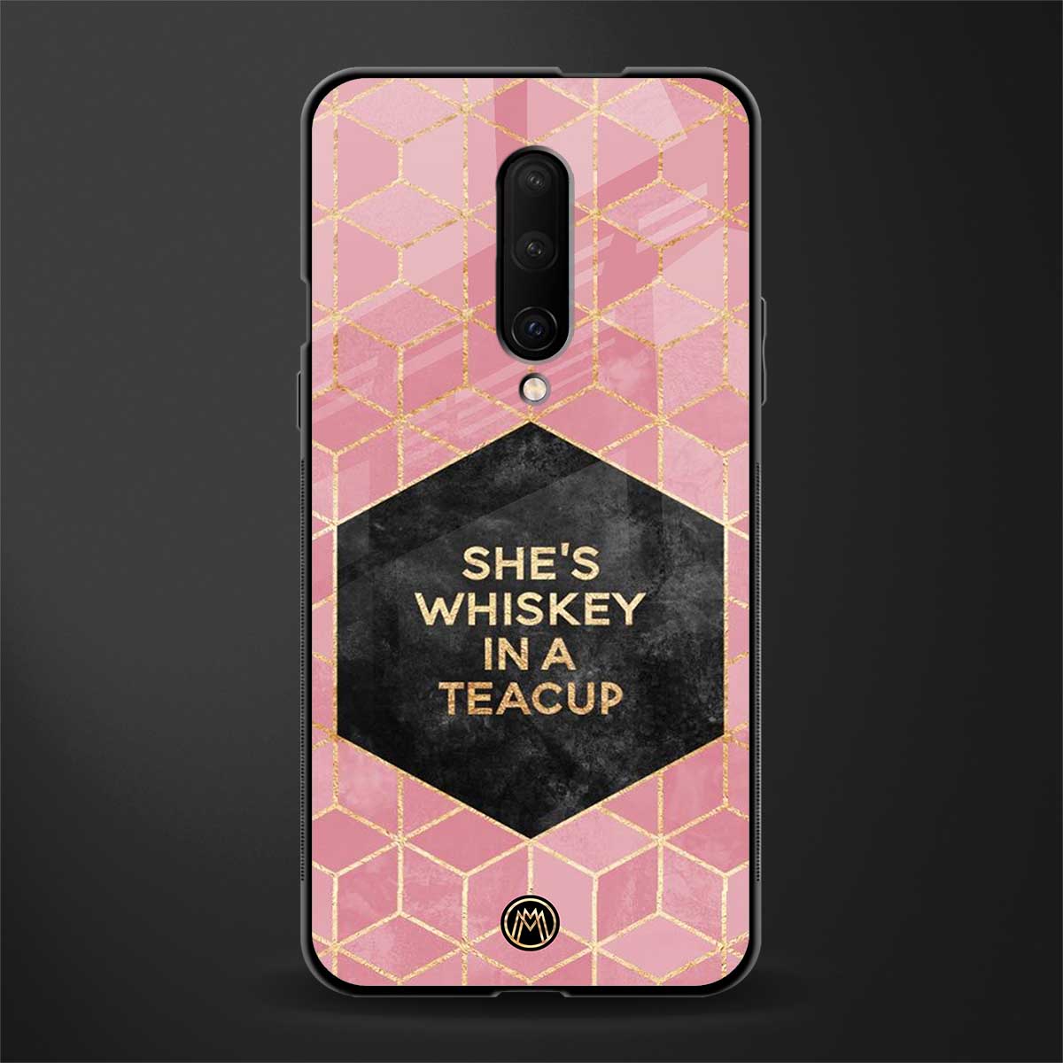 whiskey in a teacup glass case for oneplus 7 pro image