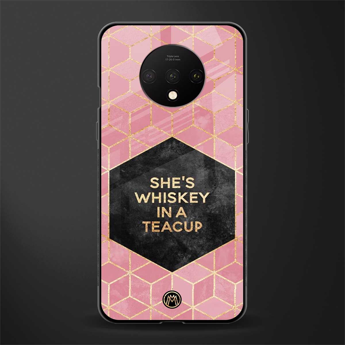 whiskey in a teacup glass case for oneplus 7t image