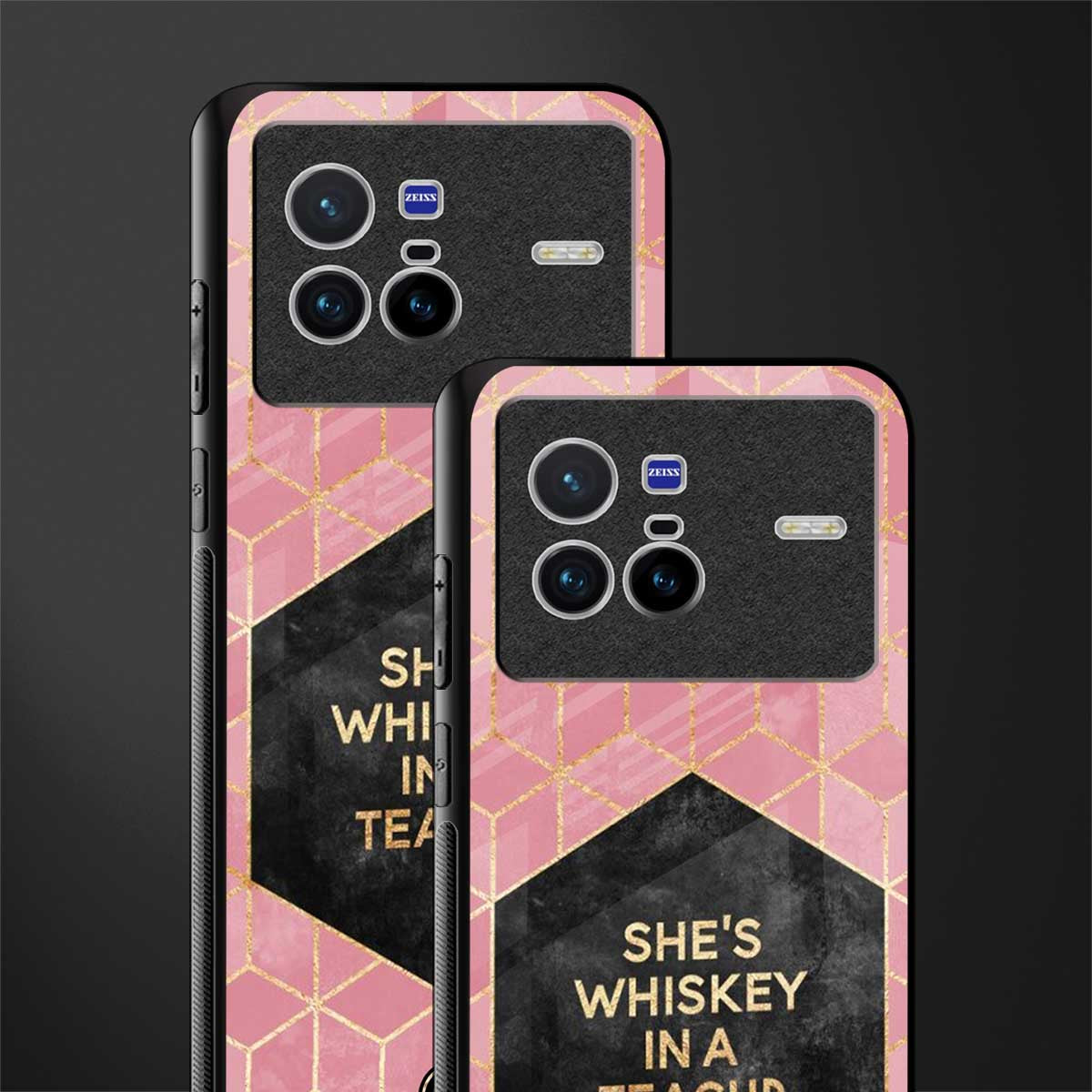 whiskey in a teacup glass case for vivo x80 image-2