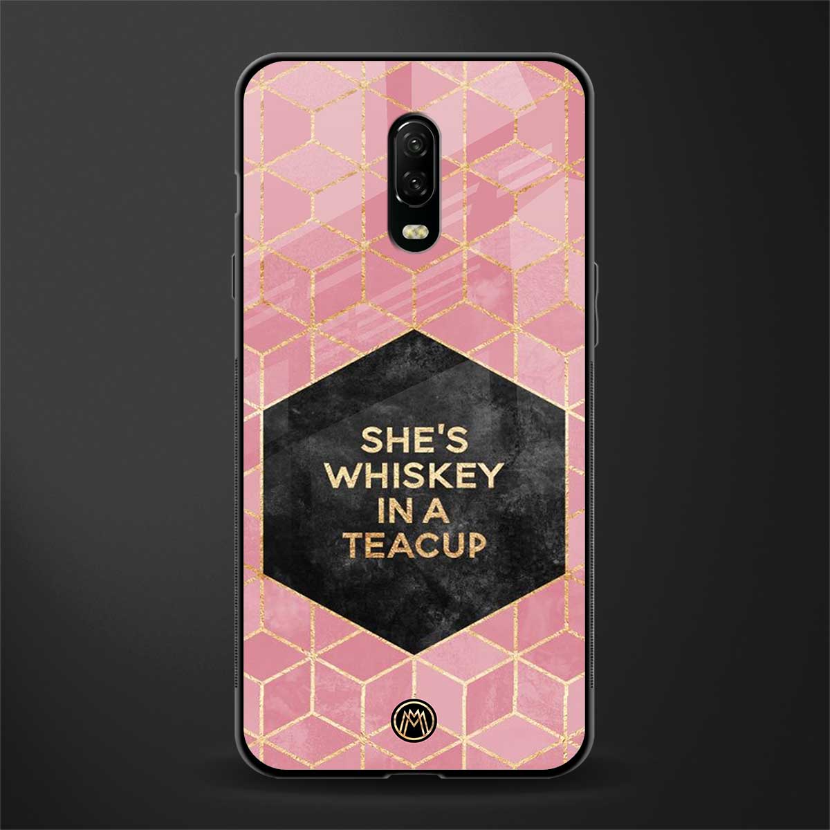 whiskey in a teacup glass case for oneplus 6t image