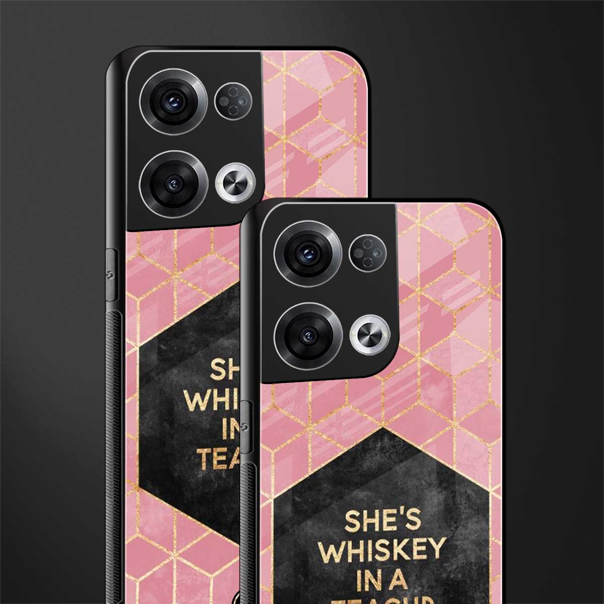 whiskey in a teacup back phone cover | glass case for oppo reno 8 pro