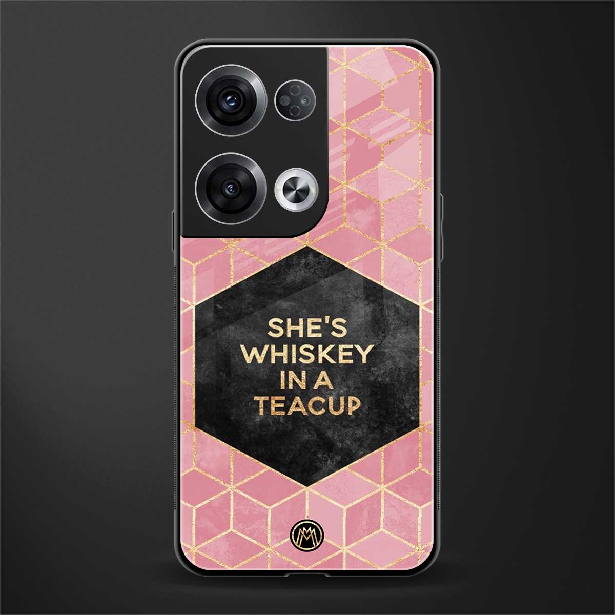 whiskey in a teacup back phone cover | glass case for oppo reno 8 pro