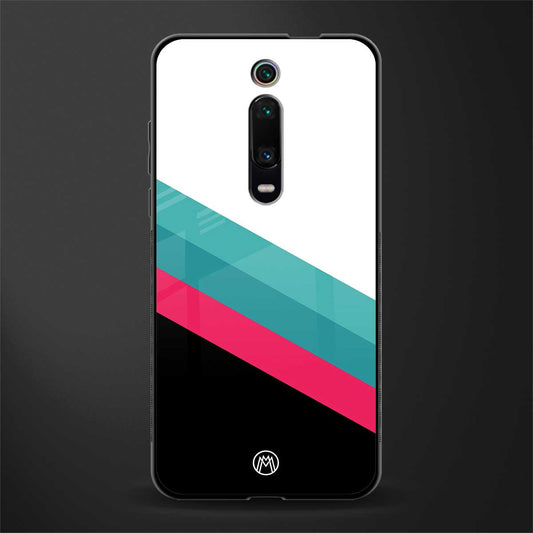 white green red pattern stripes glass case for redmi k20 image