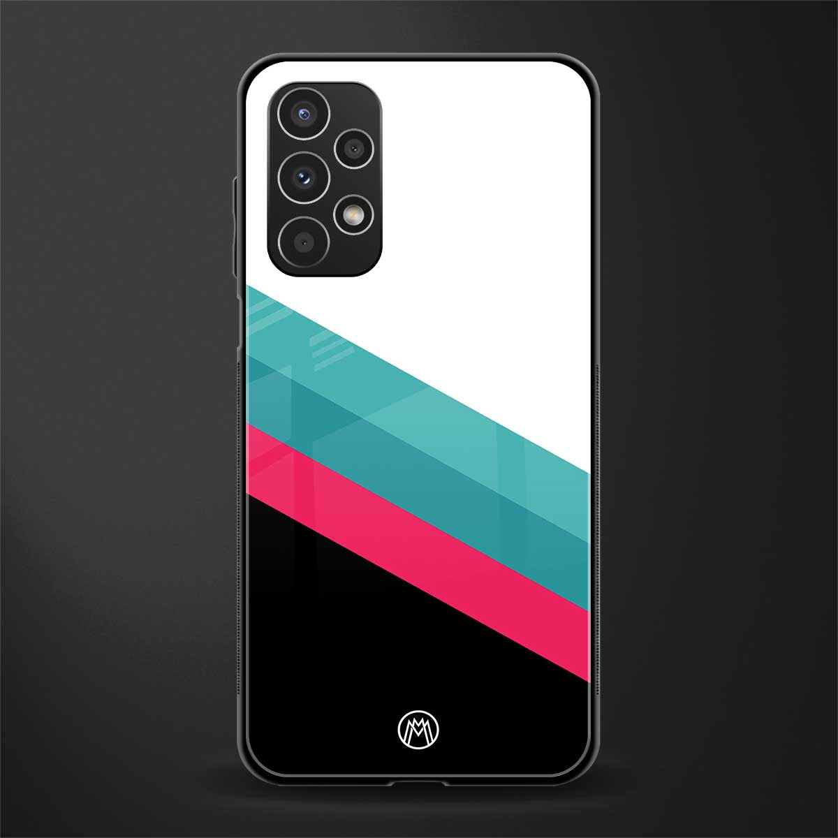 white green red pattern stripes back phone cover | glass case for samsung galaxy a13 4g