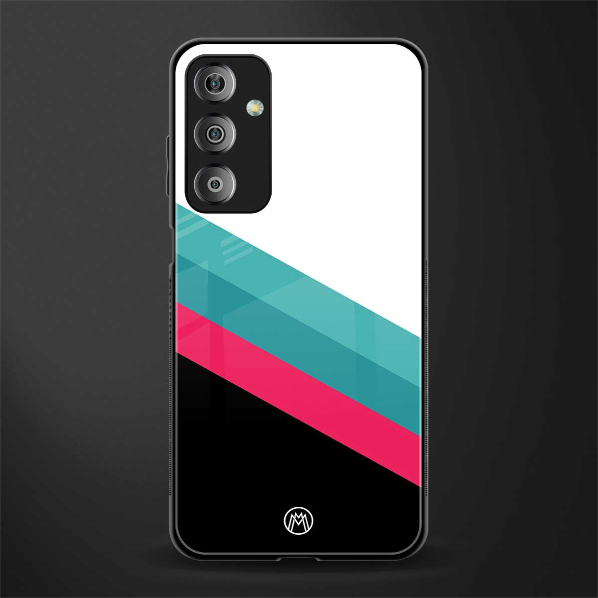 white green red pattern stripes back phone cover | glass case for samsung galaxy f23 5g