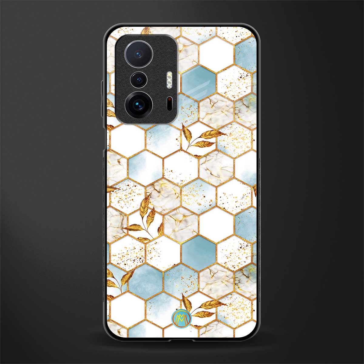 white marble tiles glass case for mi 11t pro 5g image