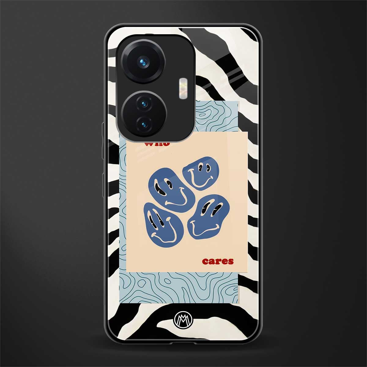 who cares back phone cover | glass case for vivo t1 44w 4g