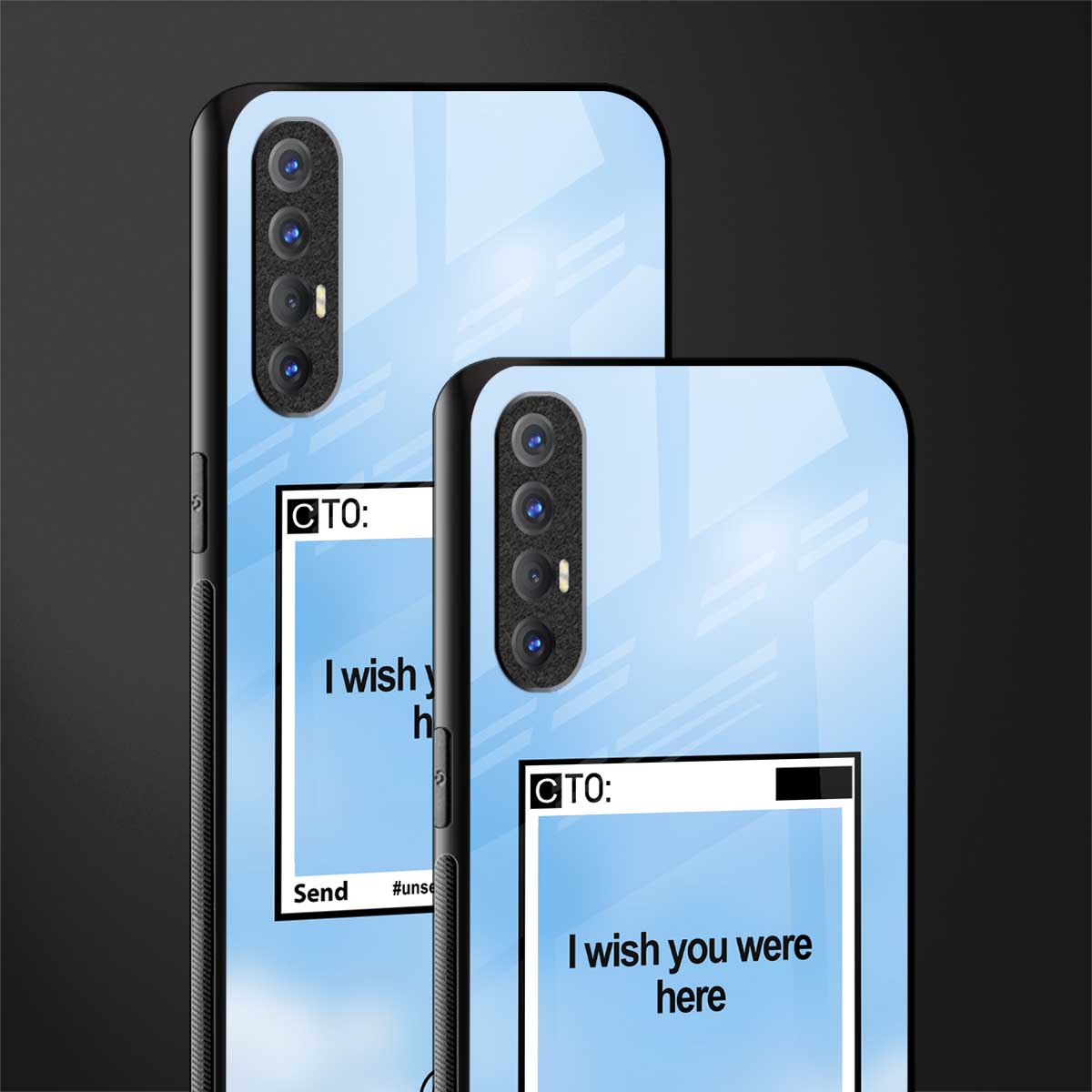 wish you were here glass case for oppo reno 3 pro image-2