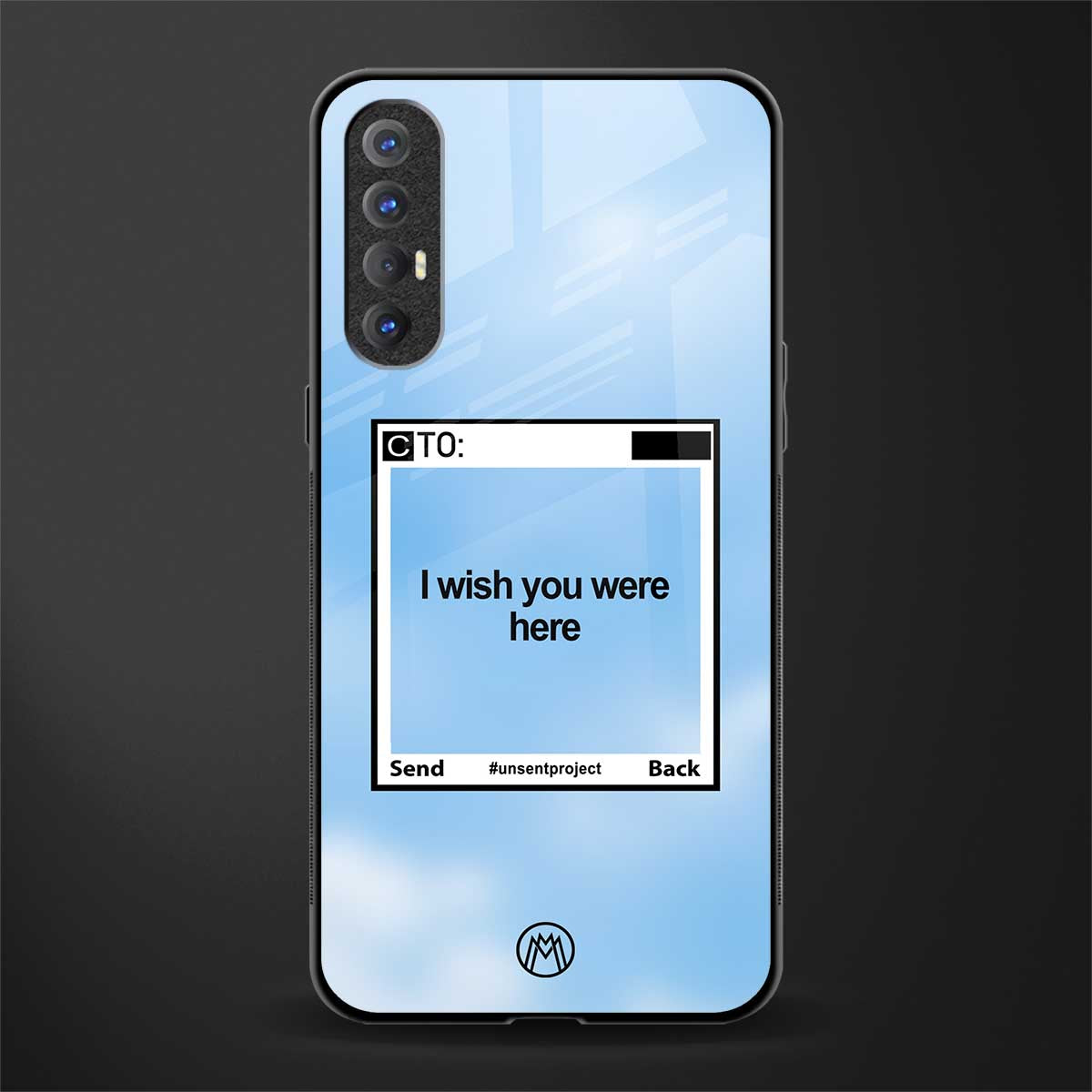wish you were here glass case for oppo reno 3 pro image