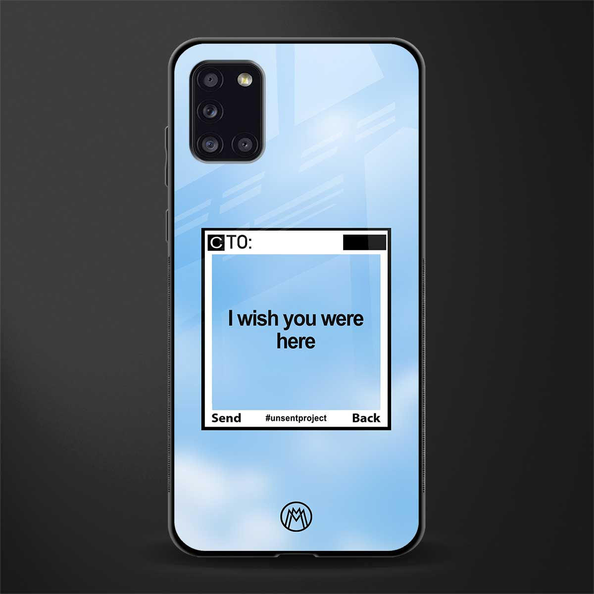 wish you were here glass case for samsung galaxy a31 image