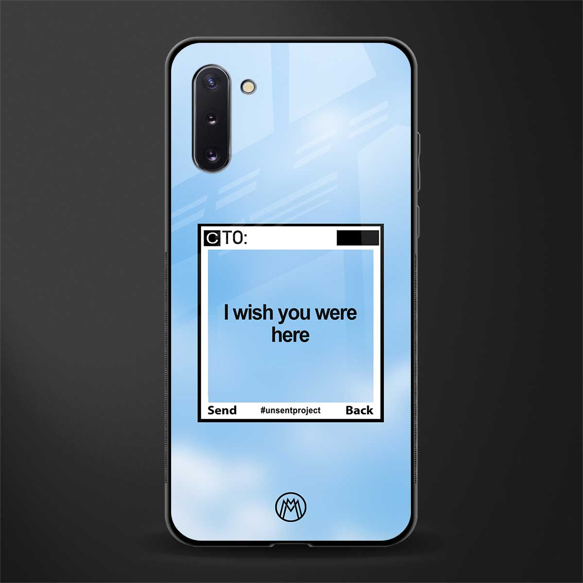 wish you were here glass case for samsung galaxy note 10 image