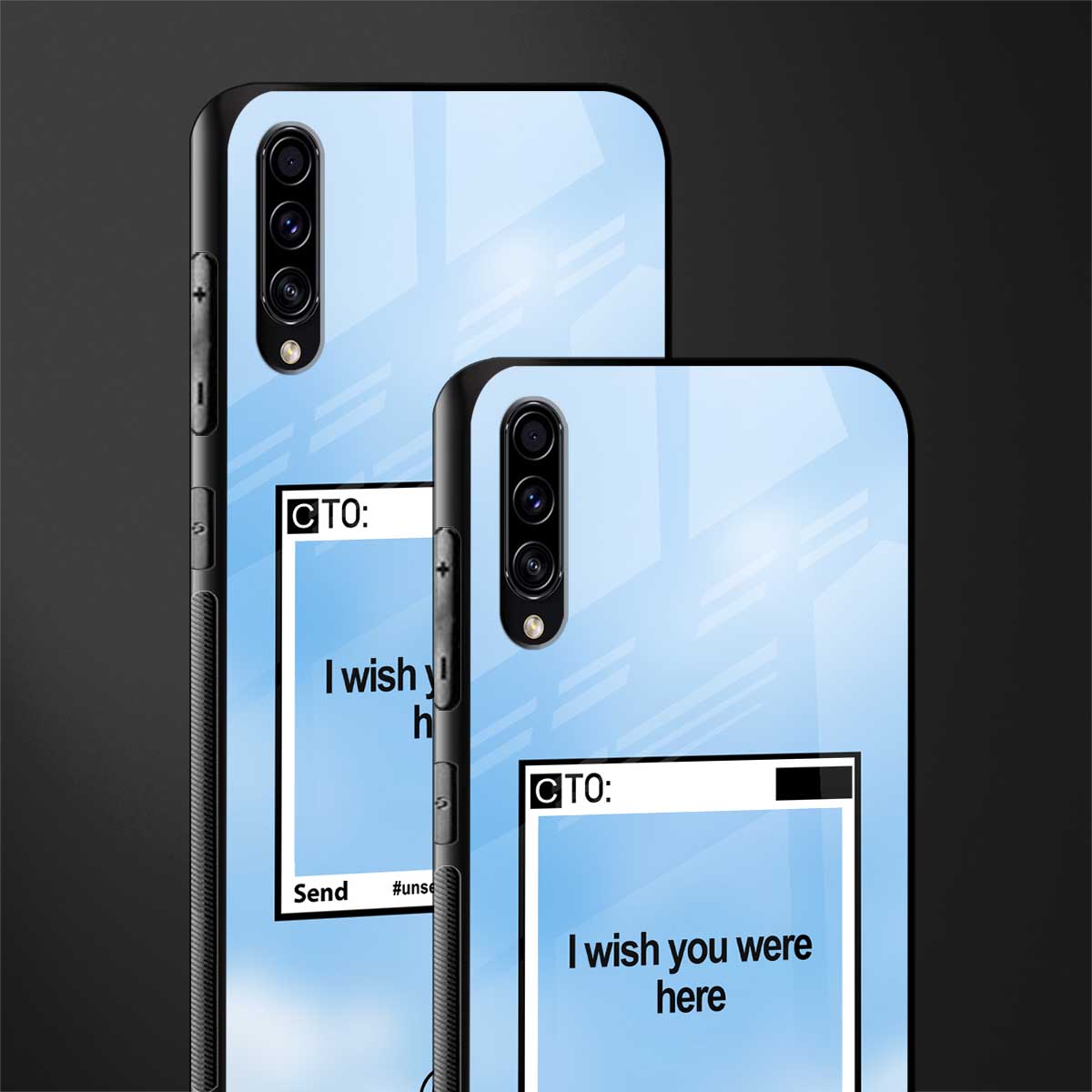 wish you were here glass case for samsung galaxy a70 image-2