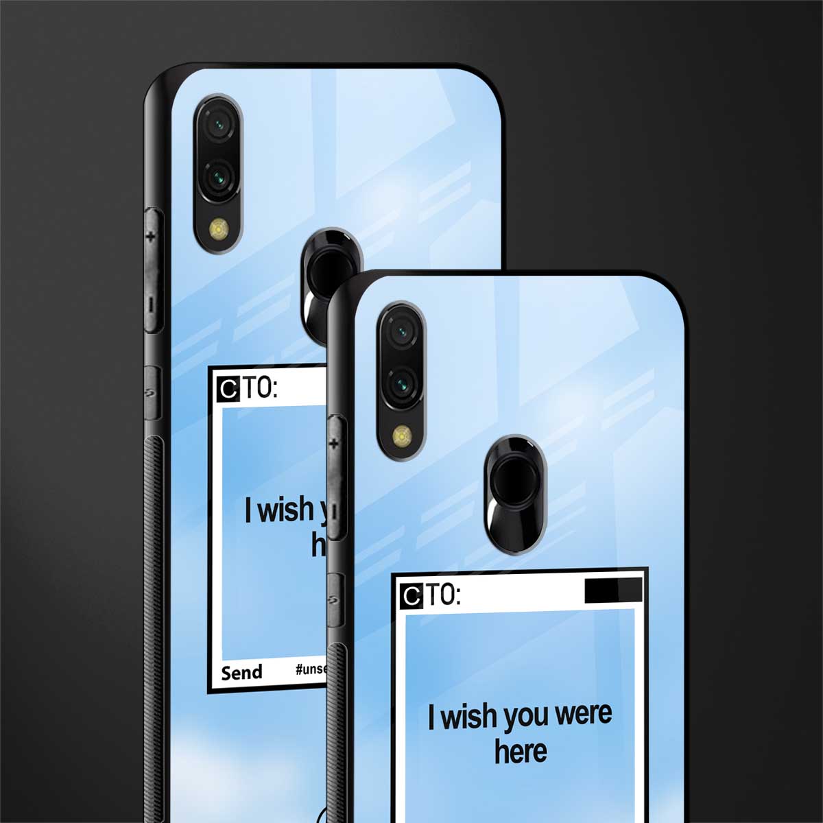 wish you were here glass case for redmi y3 image-2