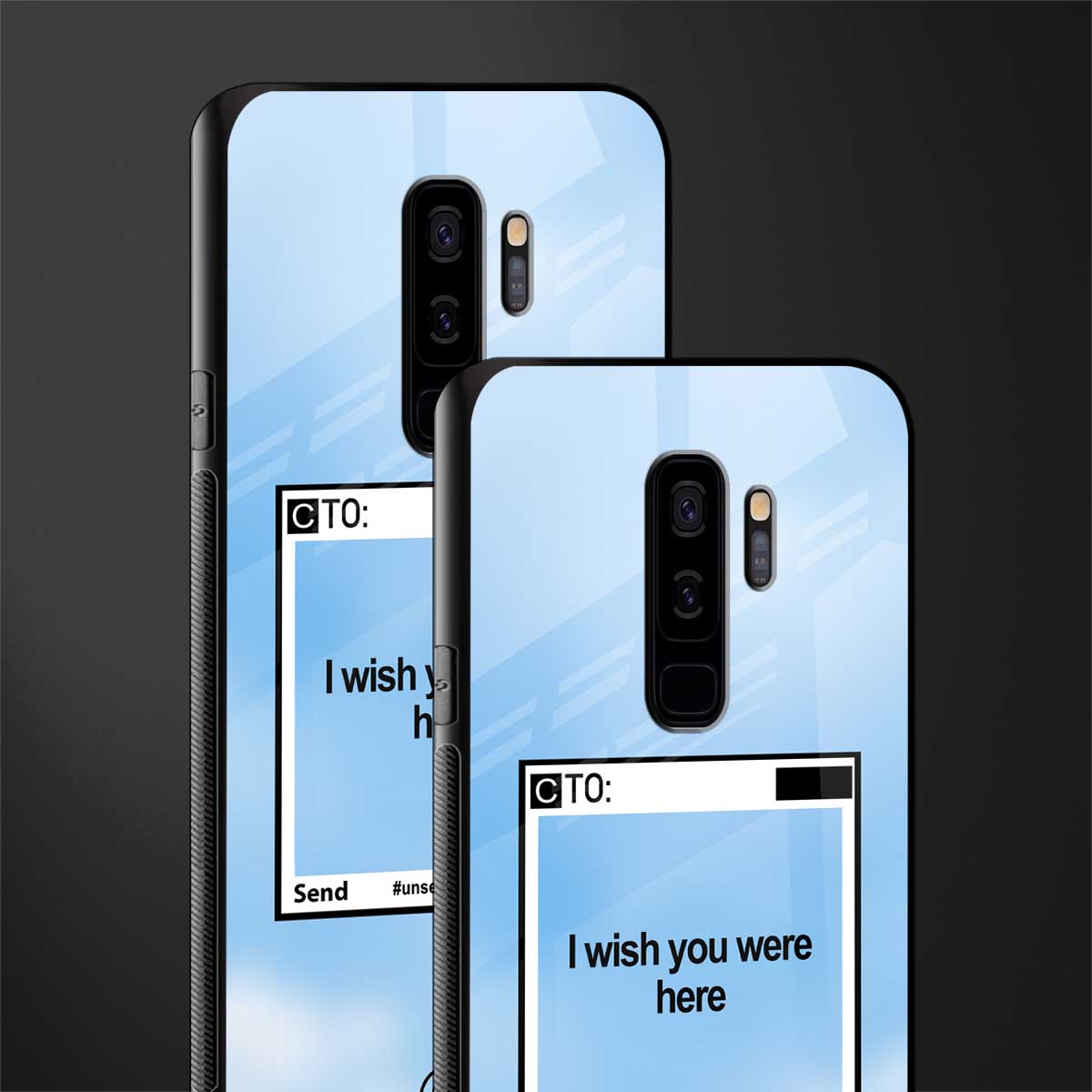 wish you were here glass case for samsung galaxy s9 plus image-2