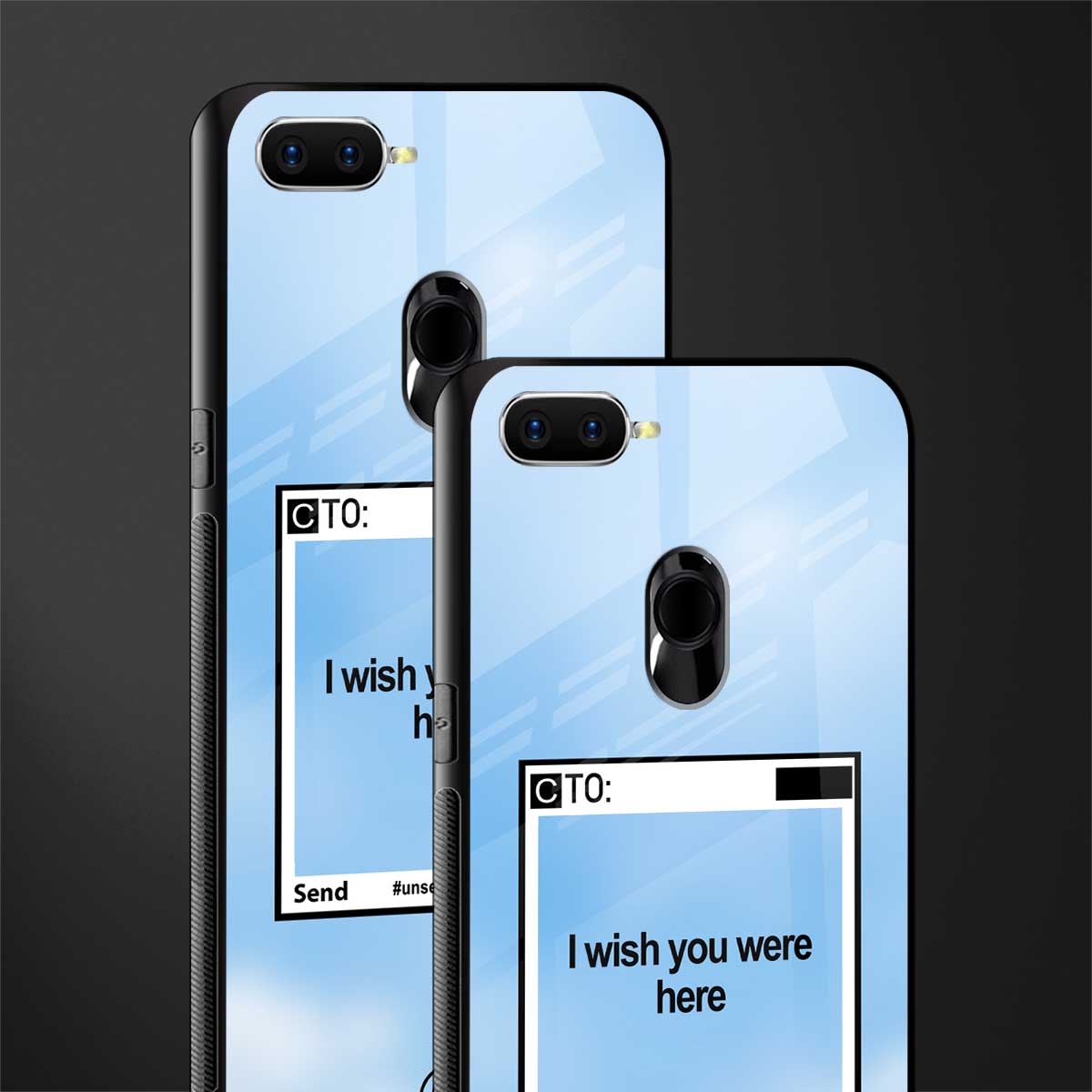 wish you were here glass case for oppo a7 image-2
