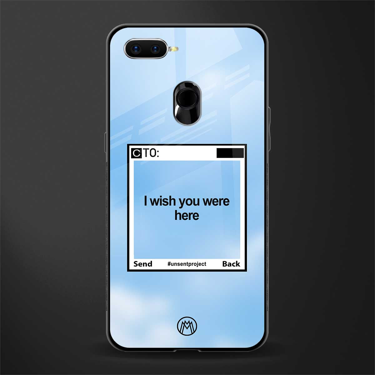 wish you were here glass case for oppo a7 image