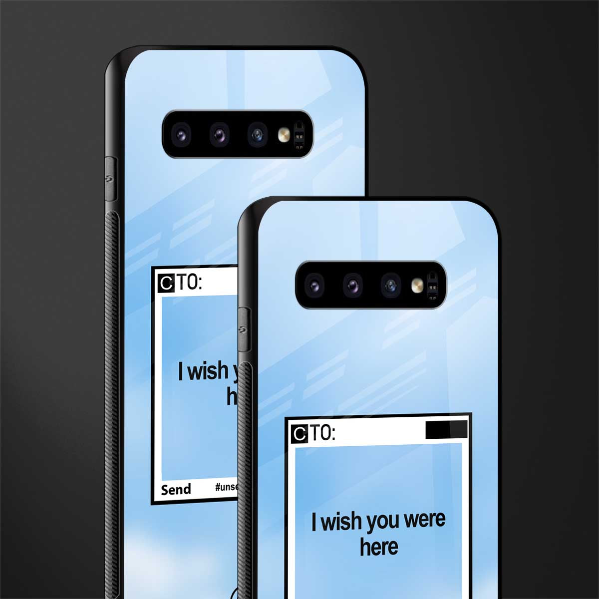 wish you were here glass case for samsung galaxy s10 plus image-2