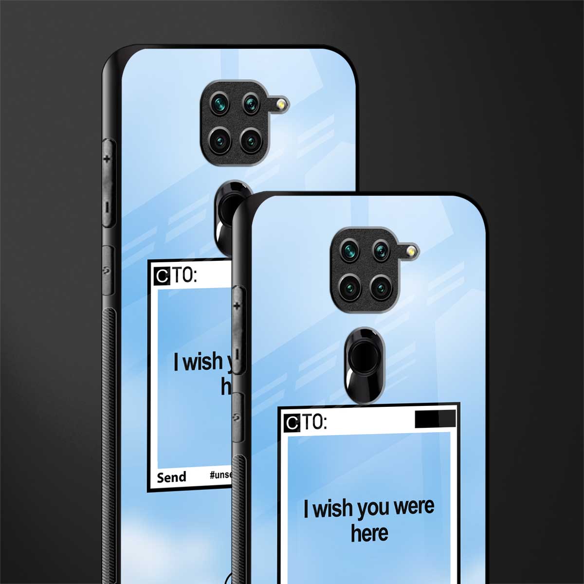 wish you were here glass case for redmi note 9 image-2