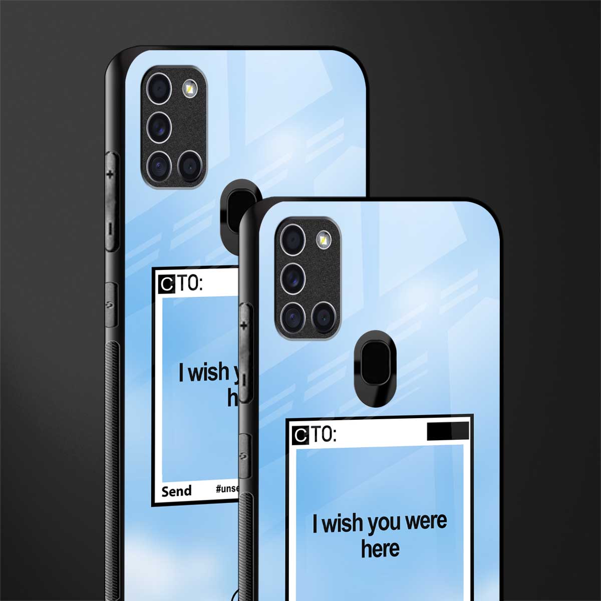 wish you were here glass case for samsung galaxy a21s image-2