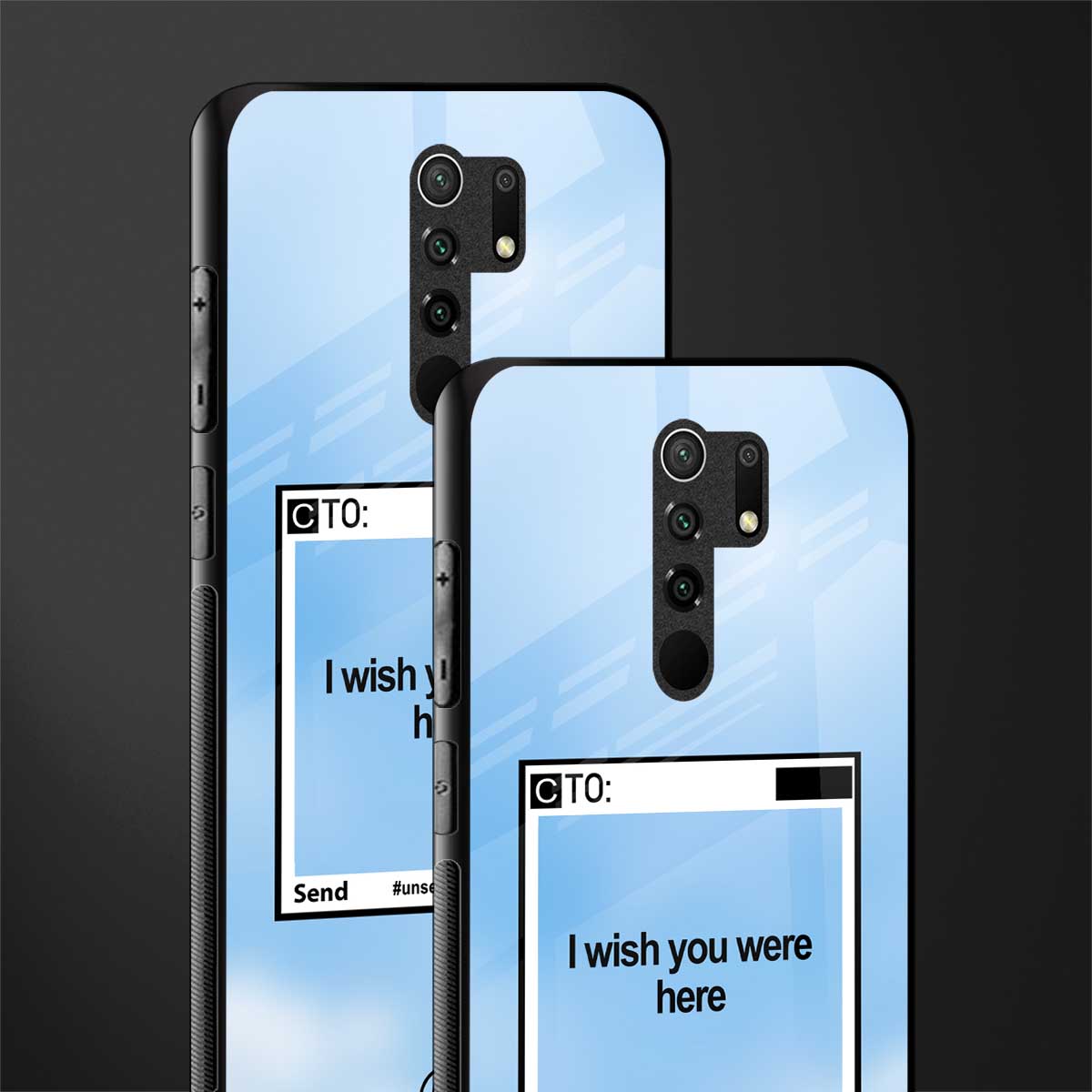 wish you were here glass case for redmi 9 prime image-2
