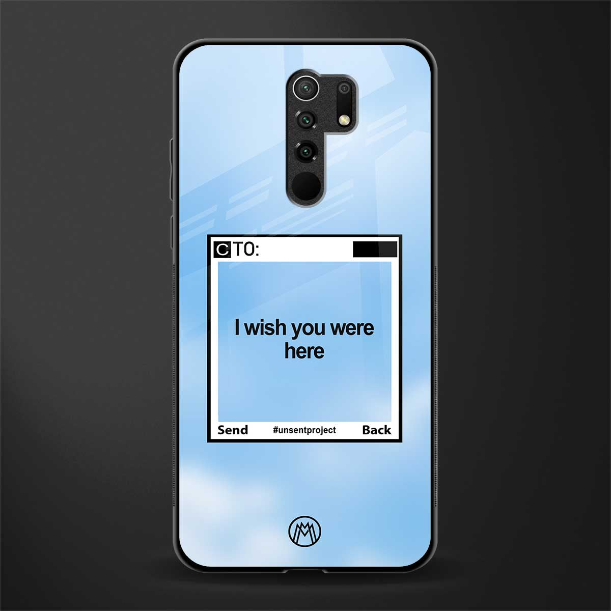 wish you were here glass case for redmi 9 prime image