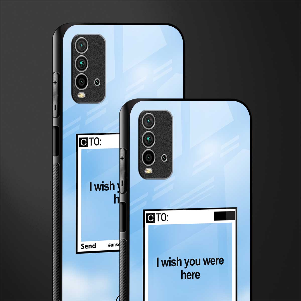 wish you were here glass case for redmi 9 power image-2