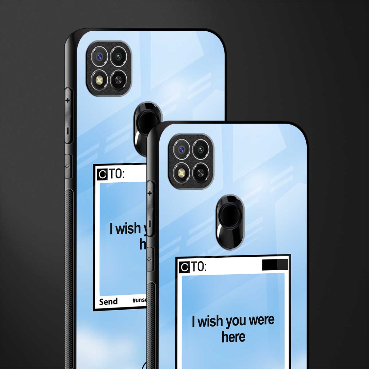 wish you were here glass case for redmi 9 image-2