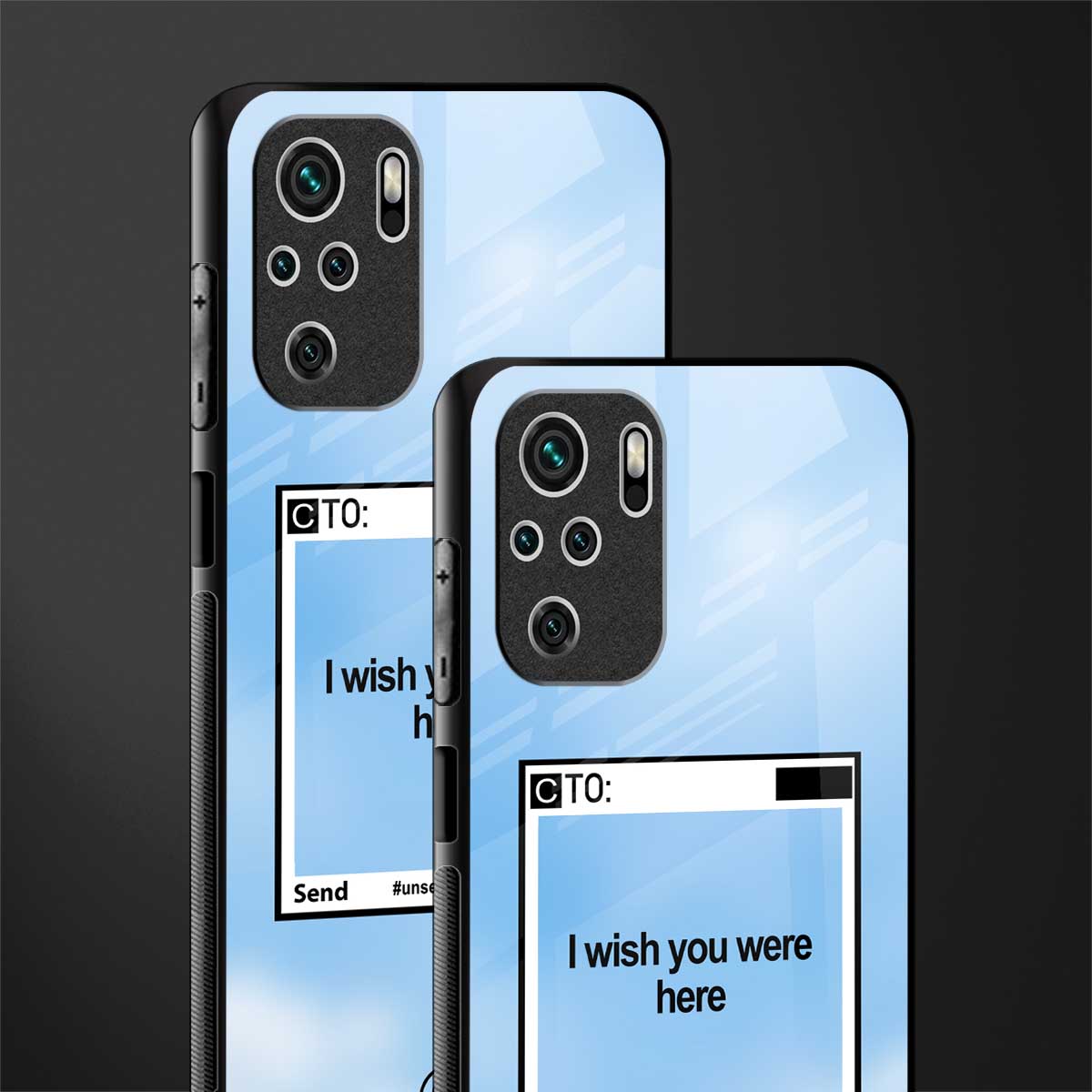 wish you were here glass case for redmi note 10 image-2