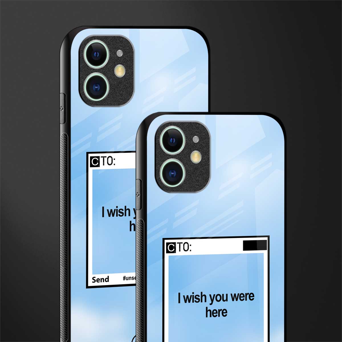 wish you were here glass case for iphone 12 mini image-2