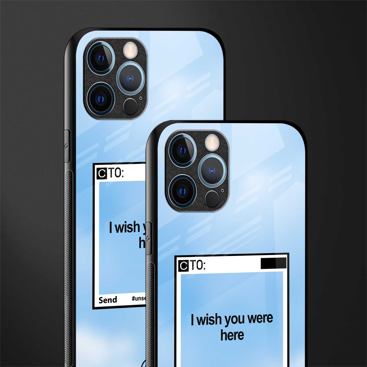 wish you were here glass case for iphone 12 pro max image-2