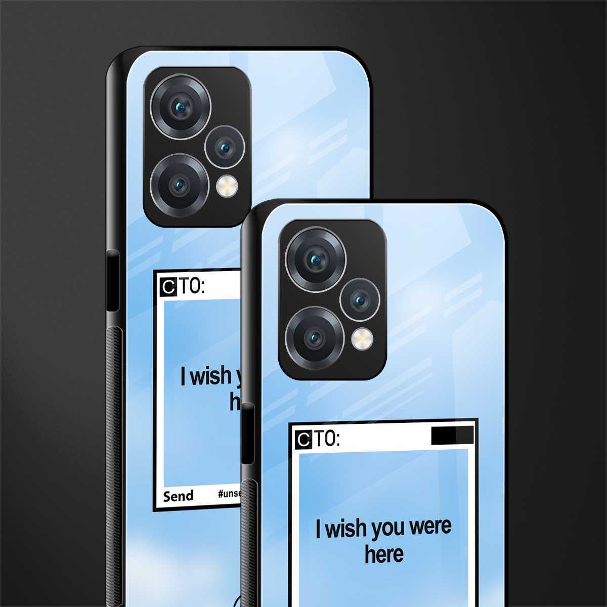 wish you were here back phone cover | glass case for oneplus nord ce 2 lite 5g