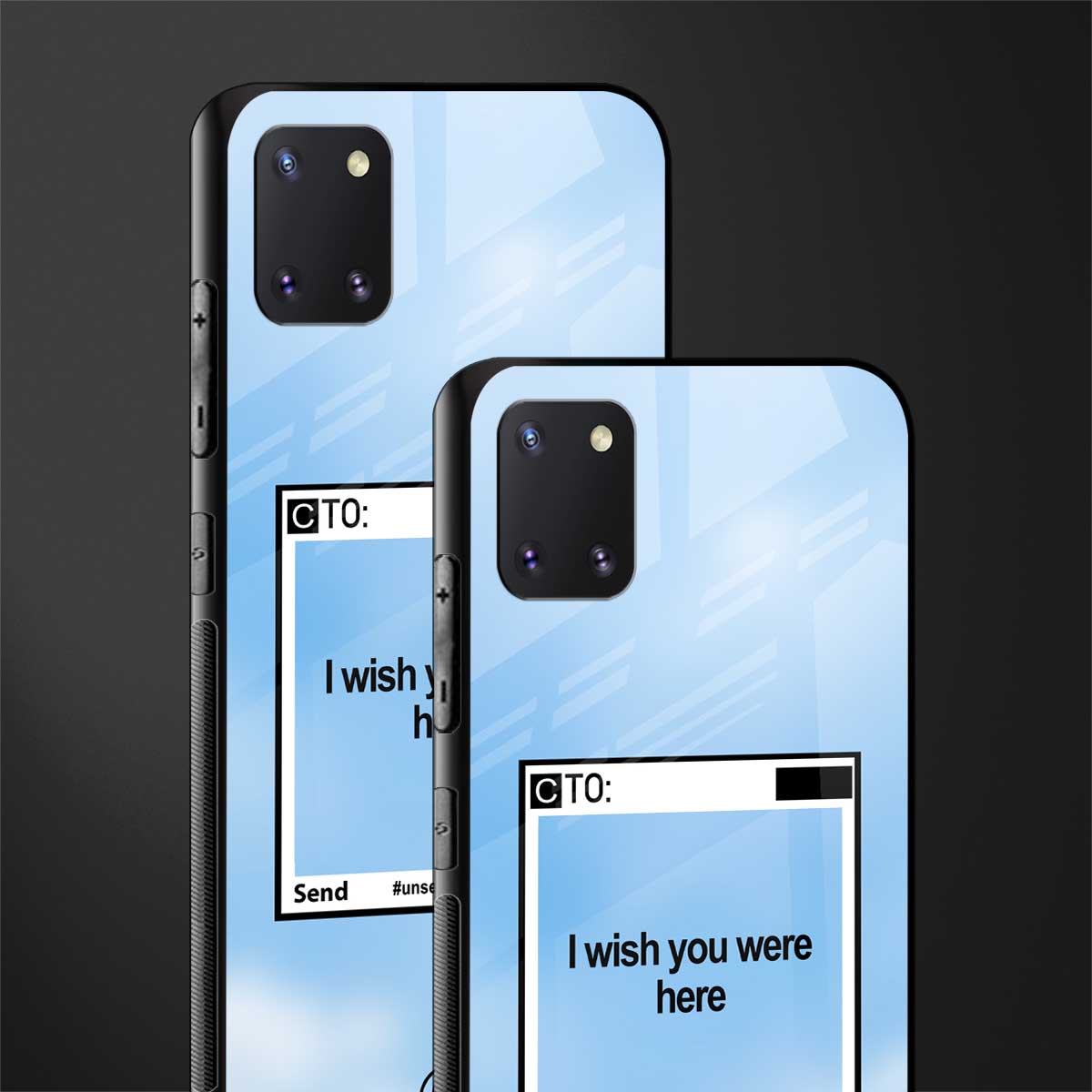 wish you were here glass case for samsung a81 image-2