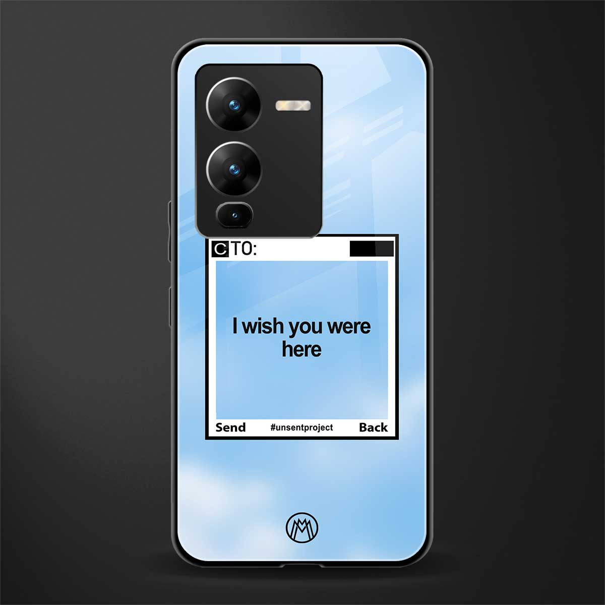 wish you were here back phone cover | glass case for vivo v25 pro 5g