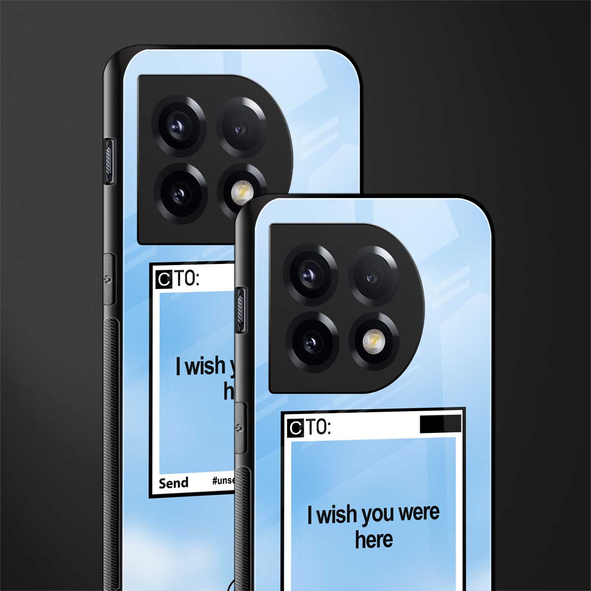wish you were here back phone cover | glass case for oneplus 11