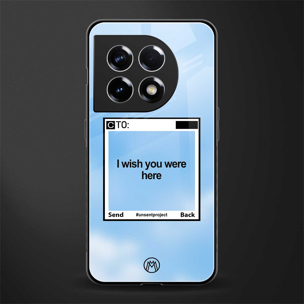 wish you were here back phone cover | glass case for oneplus 11
