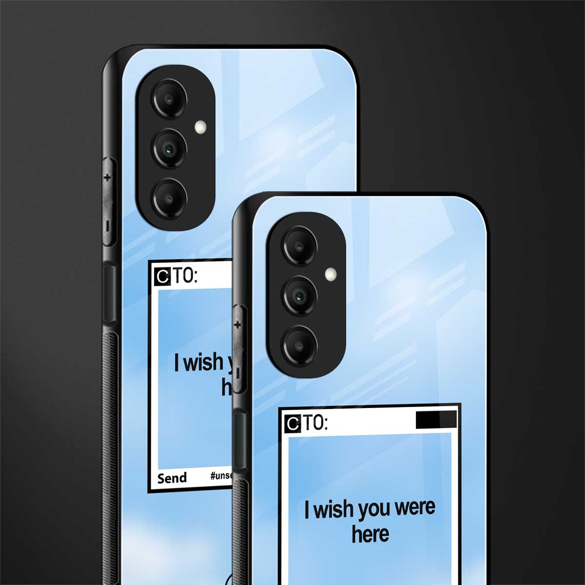 wish you were here back phone cover | glass case for samsung galaxy a14 5g