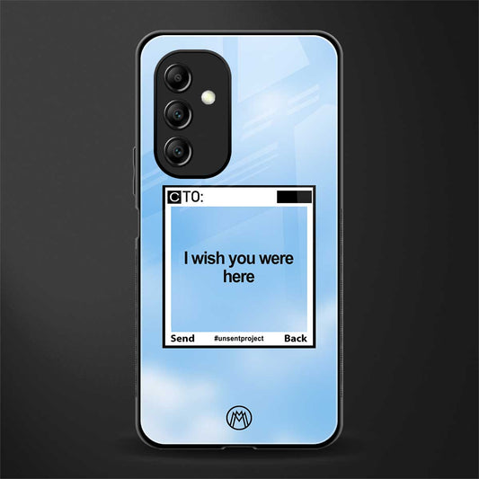 wish you were here back phone cover | glass case for samsung galaxy a14 5g