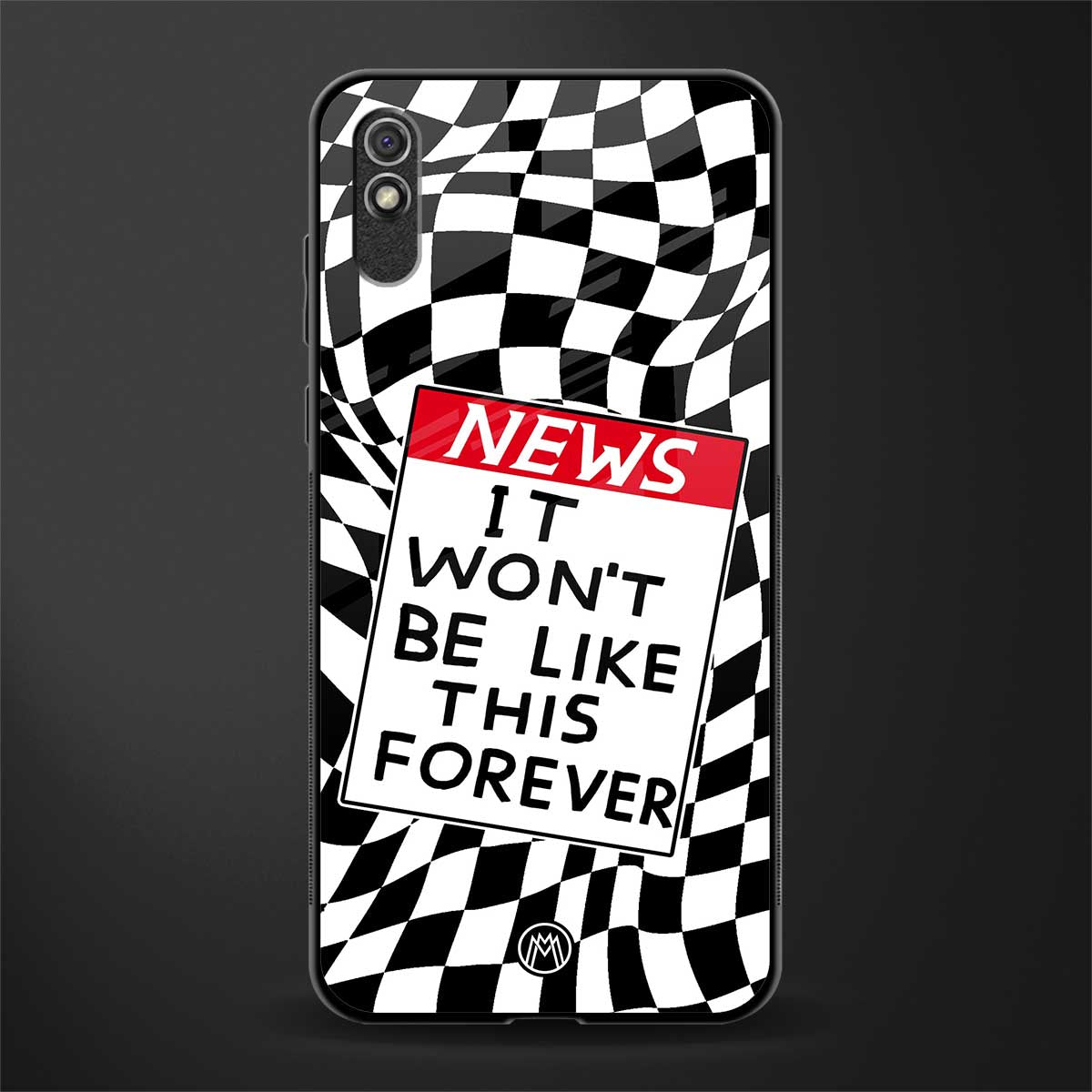 won't be like this forever glass case for redmi 9i image