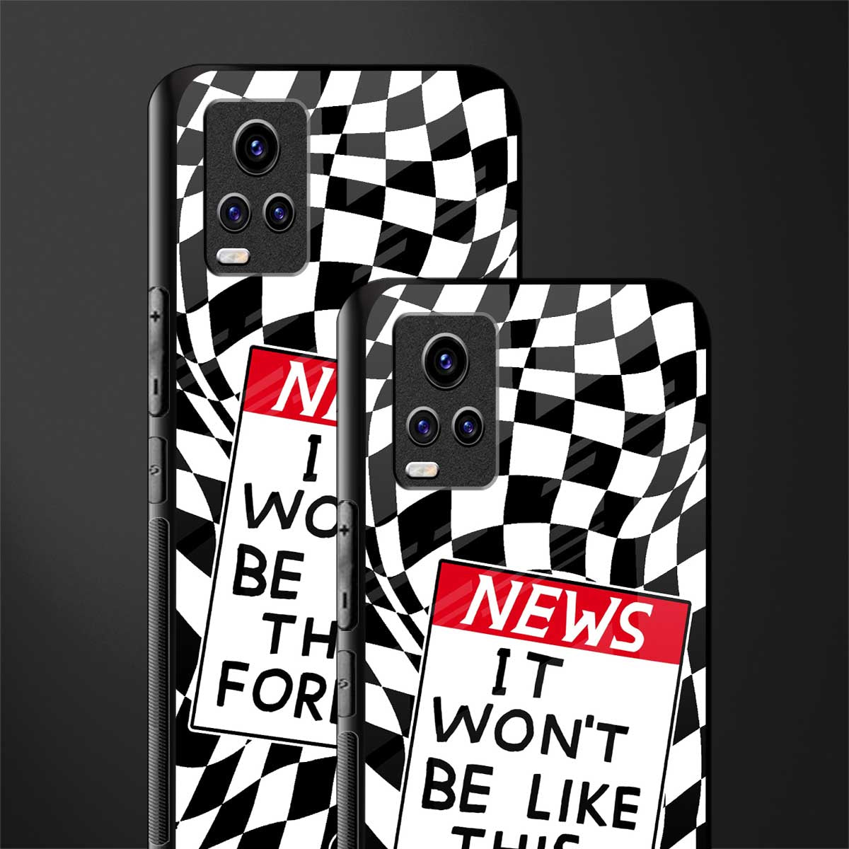 won't be like this forever back phone cover | glass case for vivo v21e 4g