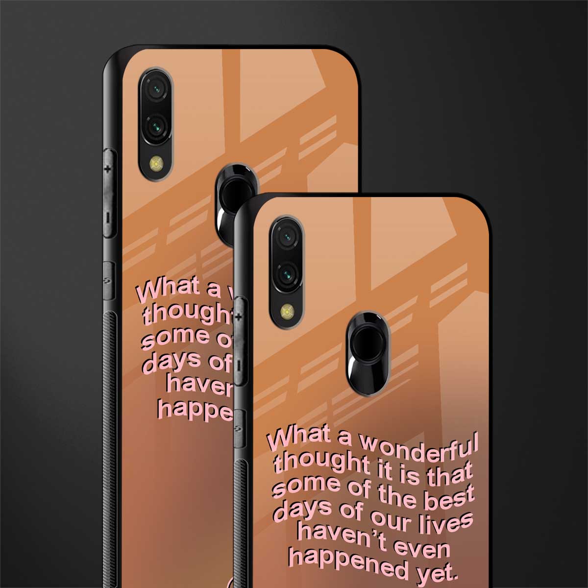 wonderful thought glass case for redmi note 7 image-2