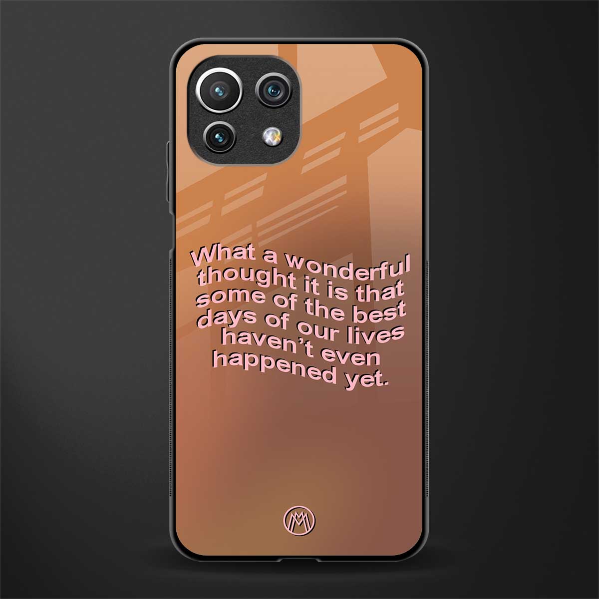 wonderful thought glass case for mi 11 lite image